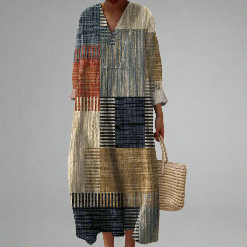 Harriet™ | Casual Maxi Dress in Earthy Tones