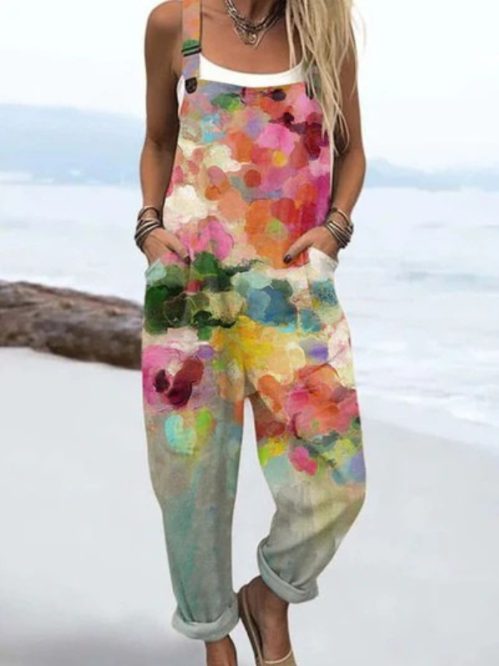 Lyra | Watercolour Dungarees