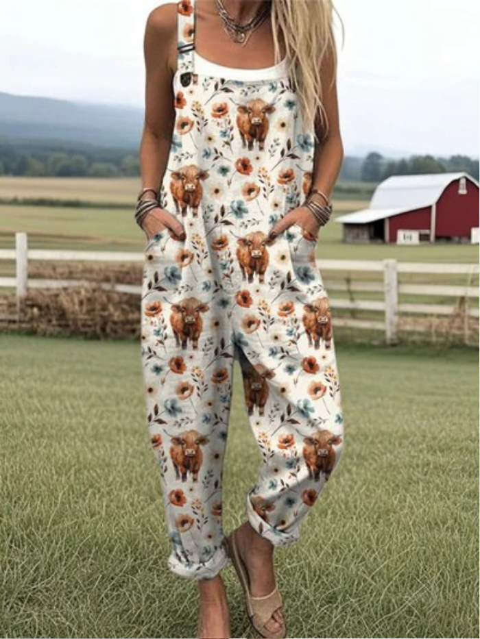 Clover | Highland Cows Dungaree