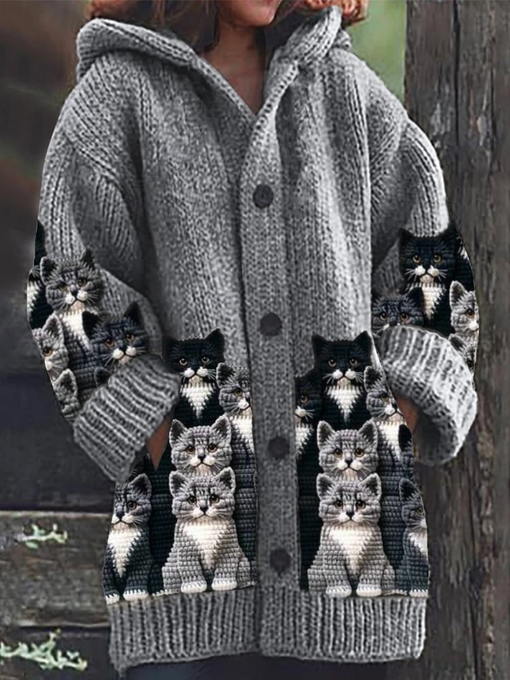 LUNA | Whimsical Cat Cardigan for Cosy Days