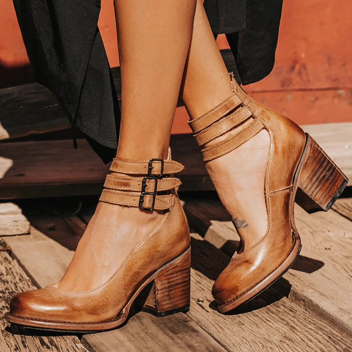 Ginevra™ | Multi-Strap Heels with Chunky Heel