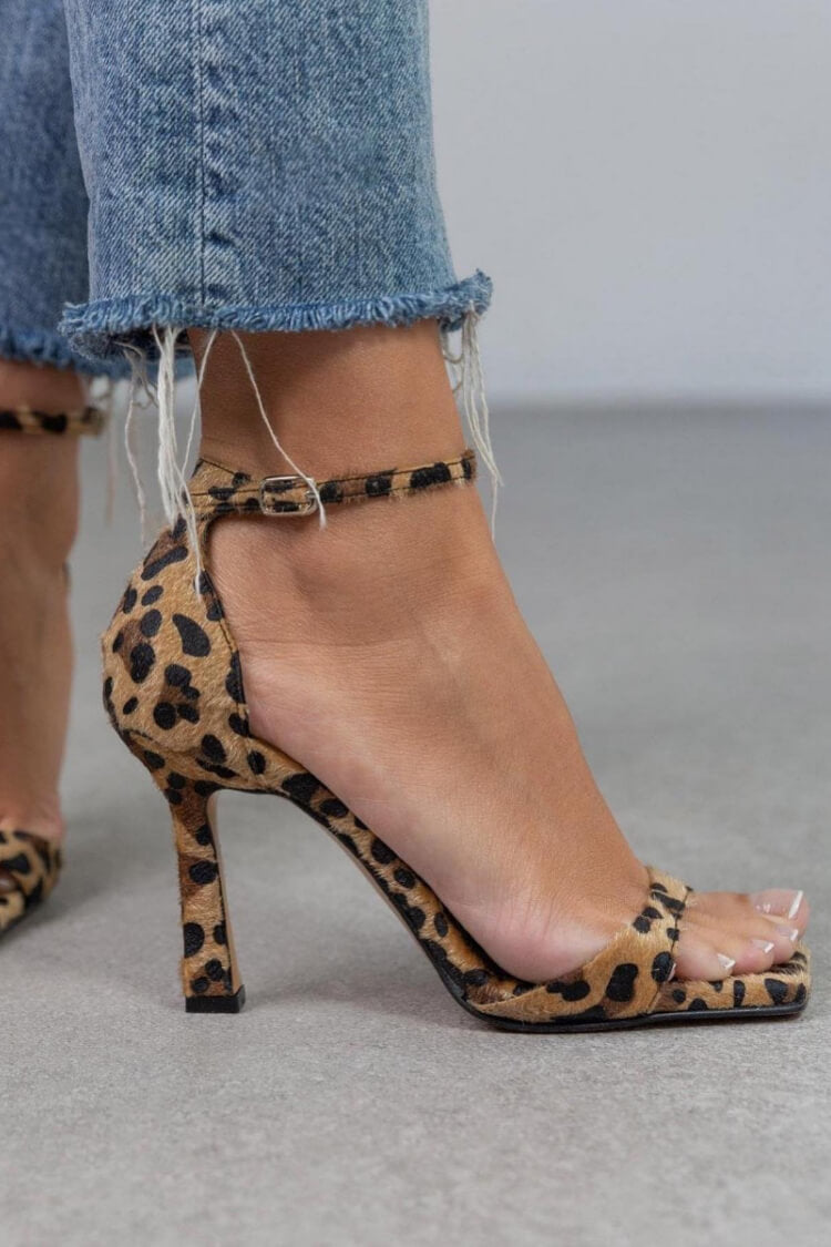 Giulia™ | High Heeled Sandals with Animal Print