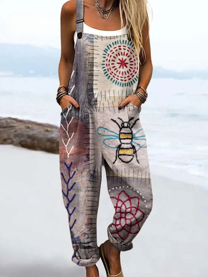 Odette | Bohemian Embroidered Dungarees