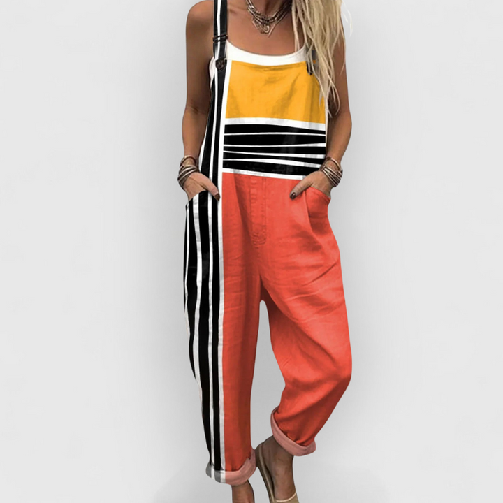 Gaëlle | Contrast Block Dungarees