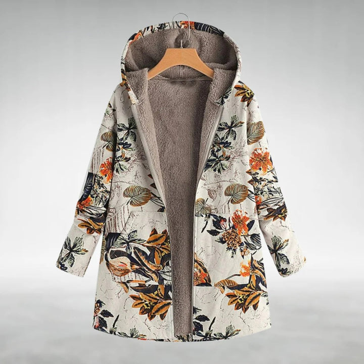 Neasa - Stylish Floral Fleece Jacket