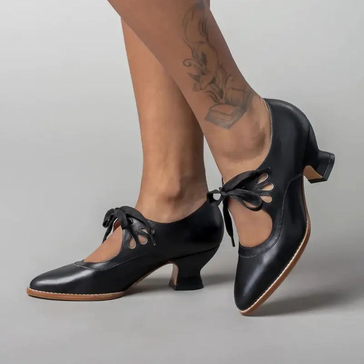 Alona | Orthopedic Leather Heeled Sandals