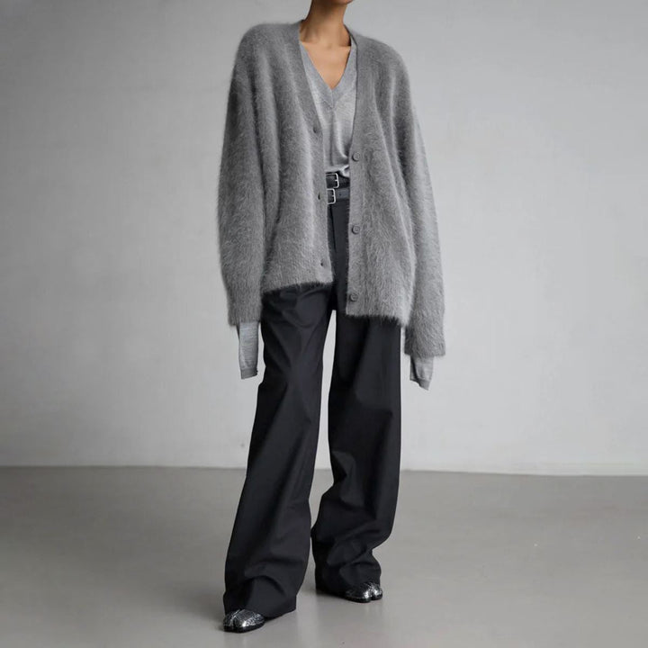 LIRIEN | Elegant Faux Fur Cardigan