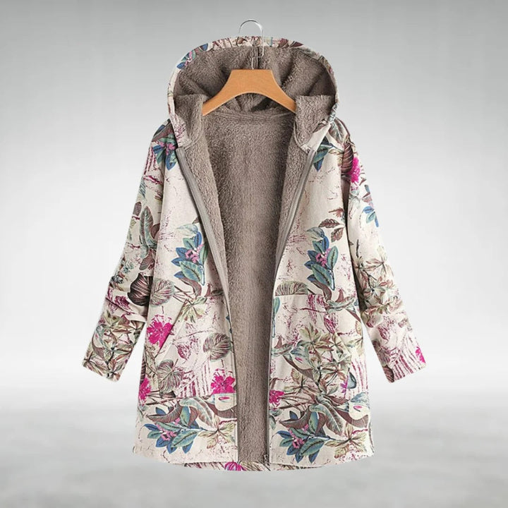 Neasa - Stylish Floral Fleece Jacket