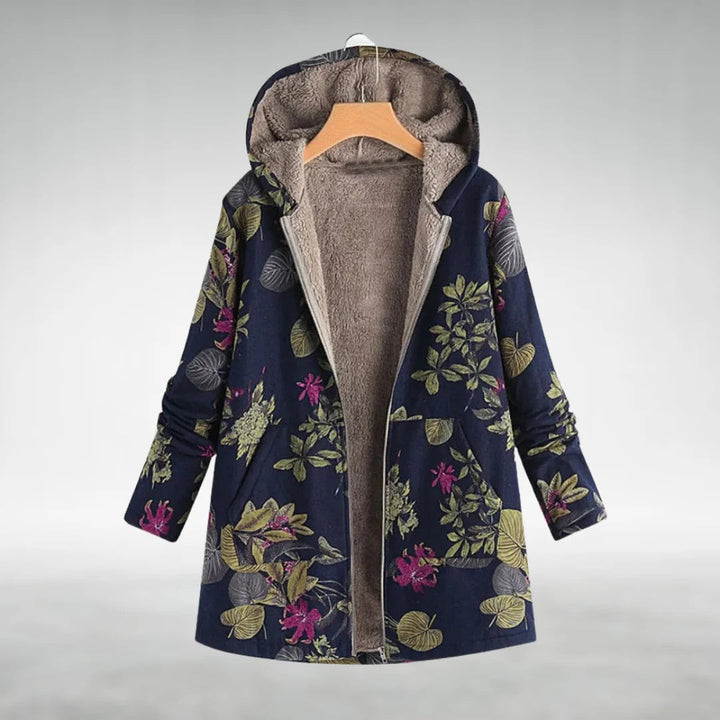 Neasa - Stylish Floral Fleece Jacket