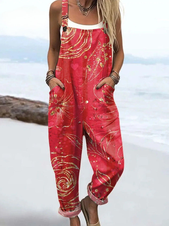 Mireille | Golden Swirl Dungarees