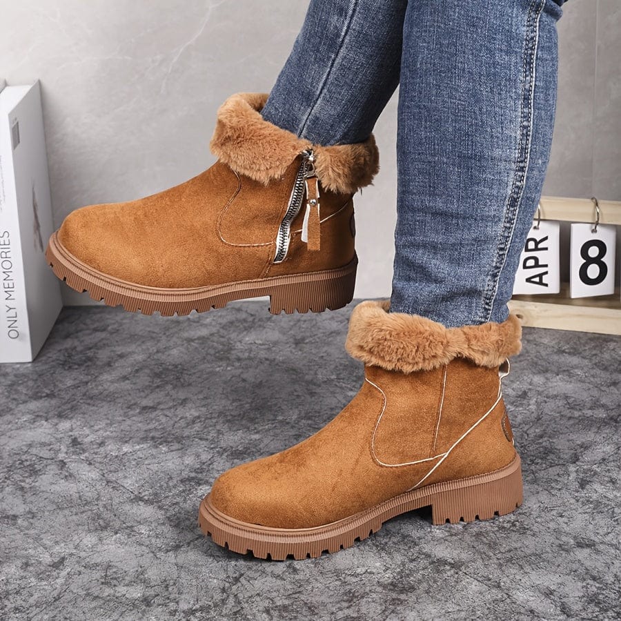 Fuzzy Greek Winter Boots