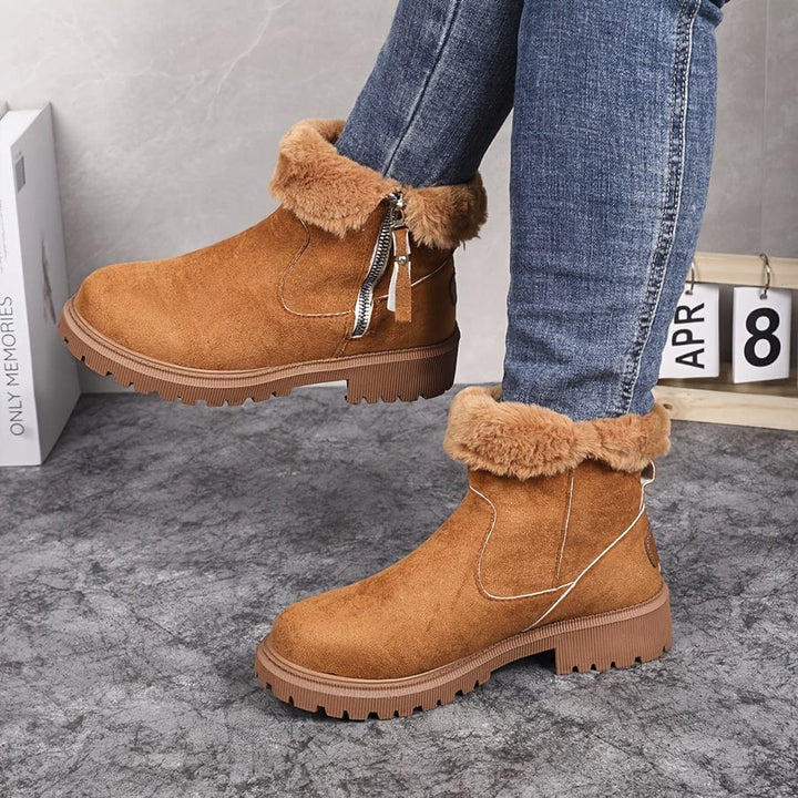 Fuzzy Greek Winter Boots