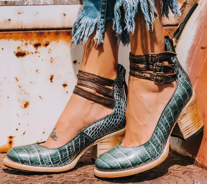 Ginevra™ | Multi-Strap Heels with Chunky Heel