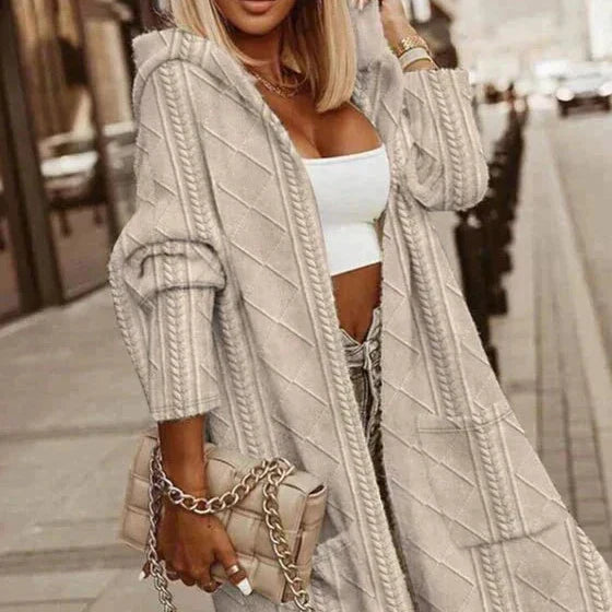 EMMELINE | Longline Hooded Knit Cardigan