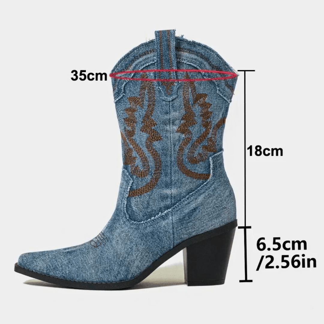 Carmen Denim Ankle Boots