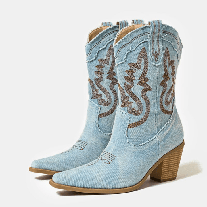 Carmen Denim Ankle Boots