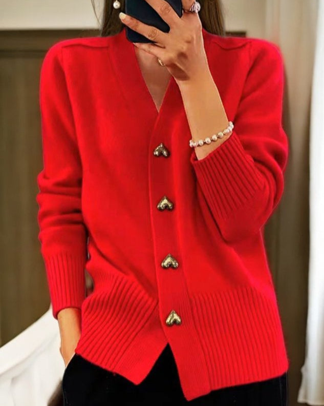 SERAPHIM | Romantic Heart Button Cardigan